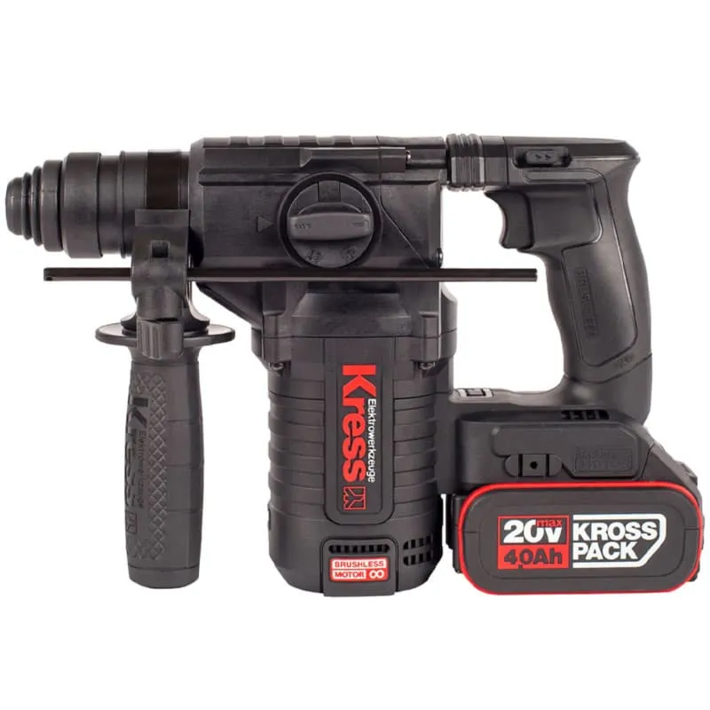 Перфоратор KRESS KU388 20V 2,2 Дж аккумуляторный, с 2хАКБ на 4 А*ч и ЗУ в кейсе